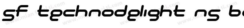 SF Technodelight NS Bold Italic字体转换